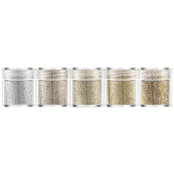 nail glitter set of 5 chunky series powder sequins for art decoration gradient ultra-fine, Silver;gold
nail glitter set of 5 chunky series powder sequins for art decoration gradient ultra-fine, Silver;gold