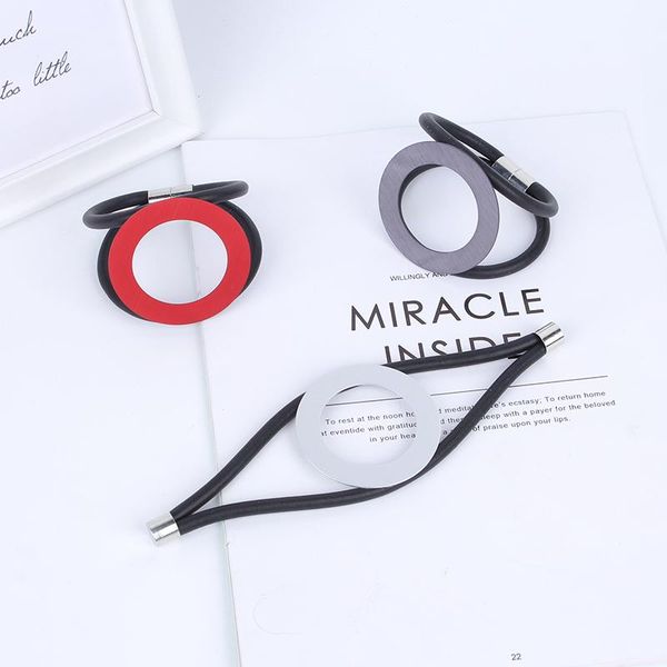 link, chain 3 color women statement rubber bracelet rock streetwear metal luxury steampunk bangles handmade creative jewelry gifts, Black
link, chain 3 color women statement rubber bracelet rock streetwear metal luxury steampunk bangles handmade creative jewelry gifts, Black