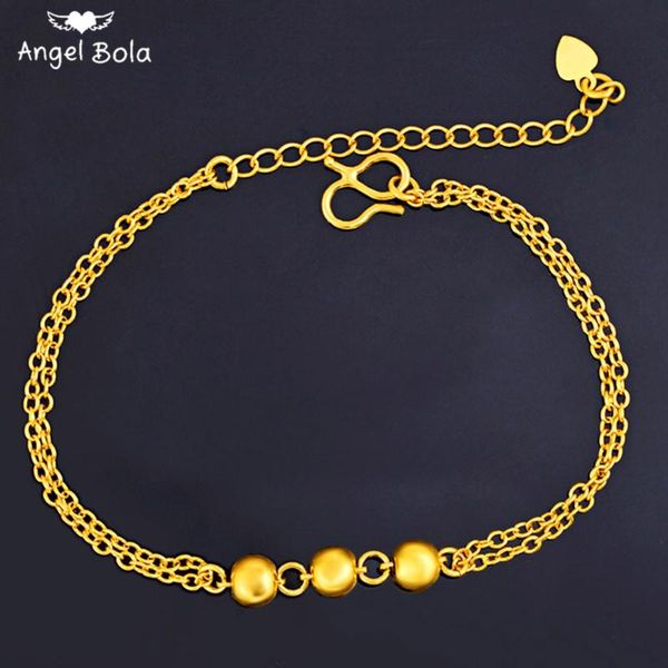 link, chain fashion golden round beads ladies charm bracelet luxury jewelry party wedding bride holiday gift wholesale, Black
link, chain fashion golden round beads ladies charm bracelet luxury jewelry party wedding bride holiday gift wholesale, Black