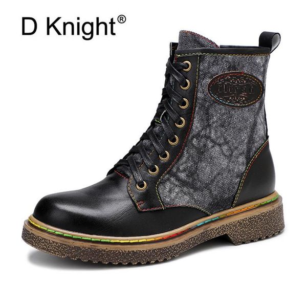 boots punk women ankle short autumn winter shoes genuine leather zipper lace up low heels ladies fashion western, Black
boots punk women ankle short autumn winter shoes genuine leather zipper lace up low heels ladies fashion western, Black