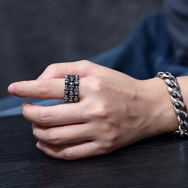 cluster rings heavy metal skull biker ring men solid pave skeleton gothic punk male hip hop stainless steel jewelry wholesale, Golden;silver
cluster rings heavy metal skull biker ring men solid pave skeleton gothic punk male hip hop stainless steel jewelry wholesale, Golden;silver