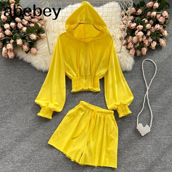 women's tracksuits women summer fashion casual set long sleeve hooded zipper short outerwear+high waist wide leg shorts two piece suits, Gray
women's tracksuits women summer fashion casual set long sleeve hooded zipper short outerwear+high waist wide leg shorts two piece suits, Gray