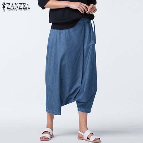 women's pants & capris zanzea women casual harem trousers plus size summer autumn drop crotch denim blue vintage lace up pantalon hip h, Black;white
women's pants & capris zanzea women casual harem trousers plus size summer autumn drop crotch denim blue vintage lace up pantalon hip h, Black;white