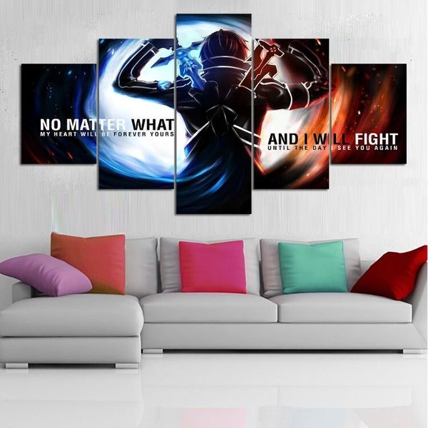 paintings prints poster wall modular canvas pictures 5 pcs sword art online animation abstract painting home background living room decor
paintings prints poster wall modular canvas pictures 5 pcs sword art online animation abstract painting home background living room decor