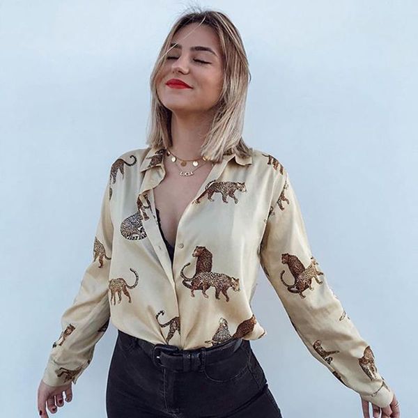 women's blouses & shirts women fashion animal printing casual satin blouse office ladies long sleeve business shirt female zebra patter, White
women's blouses & shirts women fashion animal printing casual satin blouse office ladies long sleeve business shirt female zebra patter, White
