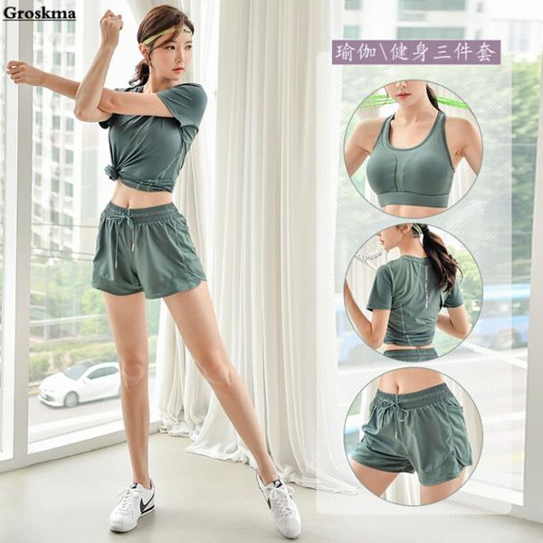 yoga outfits mesh shorts+bra+t shirt women 3 piece set quick dry workout sportswear suits fitness gym clothing running sets, White;red
yoga outfits mesh shorts+bra+t shirt women 3 piece set quick dry workout sportswear suits fitness gym clothing running sets, White;red
