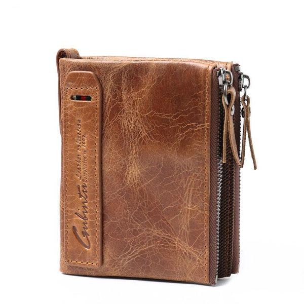 wallets retro leather-enterprise-rfid men's purse crazy horse leather double zip wallet, Red;black
wallets retro leather-enterprise-rfid men's purse crazy horse leather double zip wallet, Red;black
