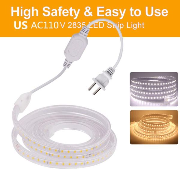 strips 2835 led strip 110v 120leds lights high safety brightness indoor outdoor waterproof lamp with us plug white / warm
strips 2835 led strip 110v 120leds lights high safety brightness indoor outdoor waterproof lamp with us plug white / warm
