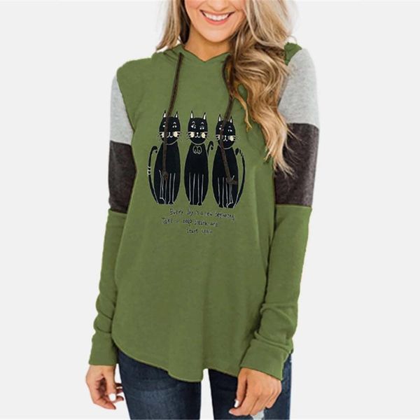 women's hoodies & sweatshirts women fashion cat flowers print hoodie drawstring long sleeves sweatshirt loose pullover blouse oversize, Black
women's hoodies & sweatshirts women fashion cat flowers print hoodie drawstring long sleeves sweatshirt loose pullover blouse oversize, Black