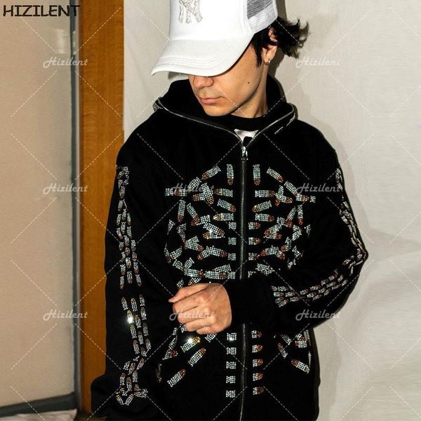 men's hoodies & sweatshirts hip hop joggers punk coat anime rhinestone skeleton gothic grunge long sleeve zip hoodie y2k jacket clothin, Black
men's hoodies & sweatshirts hip hop joggers punk coat anime rhinestone skeleton gothic grunge long sleeve zip hoodie y2k jacket clothin, Black