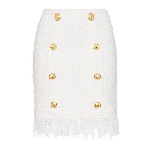 skirts quality est high 2021 fall winter designer skirt women's tassel fringed lion buttons tweed, Black
skirts quality est high 2021 fall winter designer skirt women's tassel fringed lion buttons tweed, Black