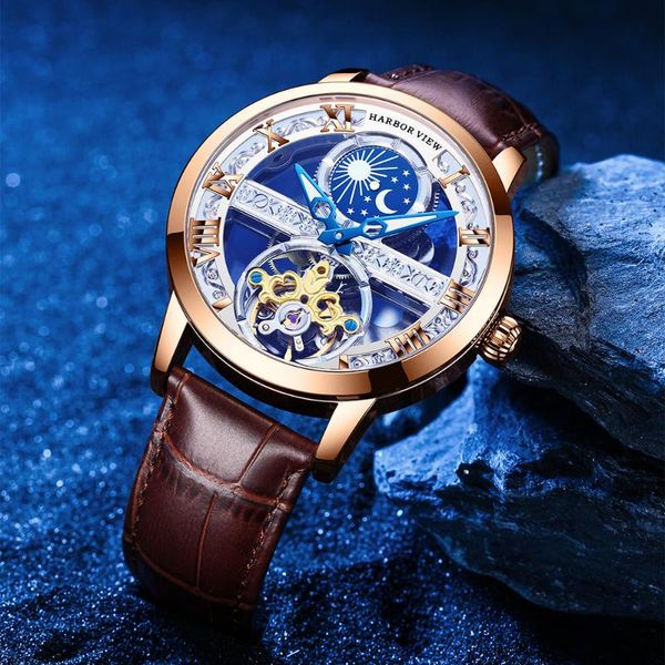 wristwatches harbor view 6015 brand watch men automatic mechanical mens 41mm waterproof luxury tourbillon moon for, Slivery;brown
wristwatches harbor view 6015 brand watch men automatic mechanical mens 41mm waterproof luxury tourbillon moon for, Slivery;brown