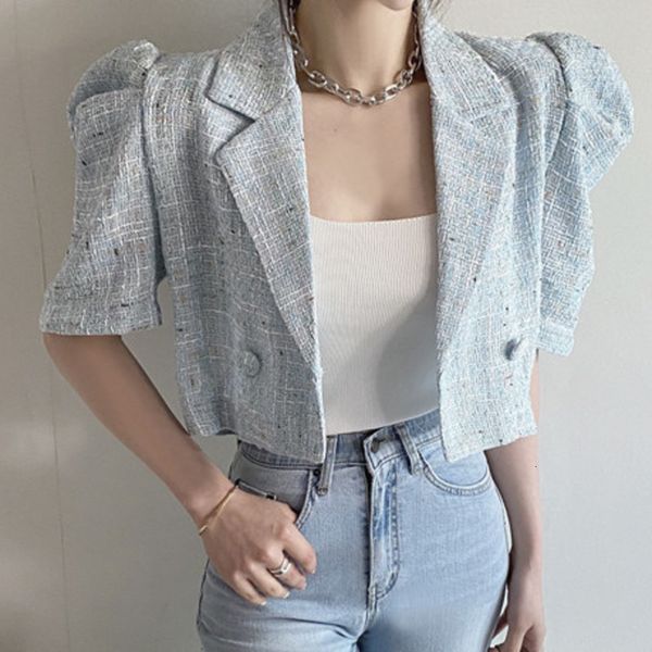 women's jackets korean elegant jacket short tweed, woman's vintage smoky summer sleeve o86k, Black;brown
women's jackets korean elegant jacket short tweed, woman's vintage smoky summer sleeve o86k, Black;brown