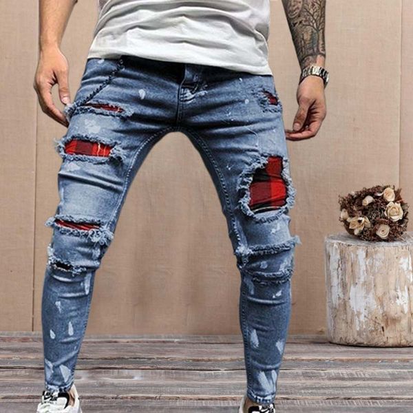 Skinny Men Ripped Jeans Distressed Patch Slim Hip Hop Pencil Pants Male Stretch Elastic Waist Patchwork Jogging Denim Trousers, Black
Skinny Men Ripped Jeans Distressed Patch Slim Hip Hop Pencil Pants Male Stretch Elastic Waist Patchwork Jogging Denim Trousers, Black