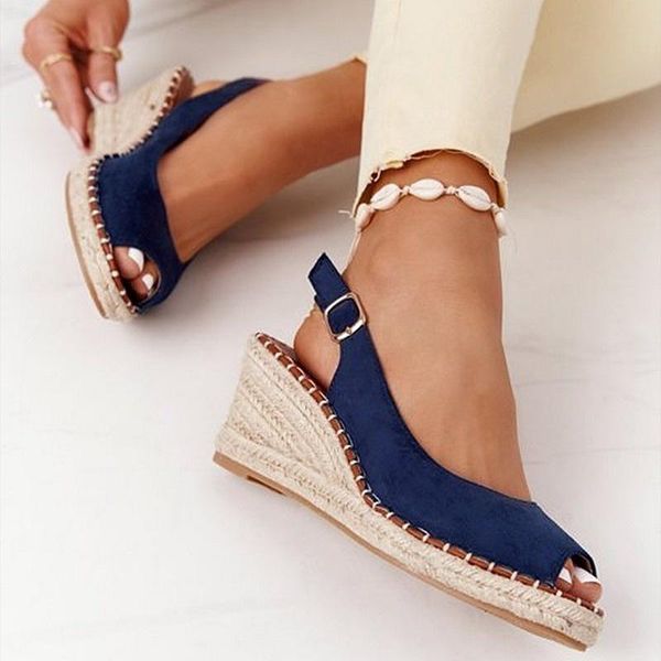 sandals 2021 summer women leather peep toe buckle wedge for casual comfortable platform females mid heel, Black
sandals 2021 summer women leather peep toe buckle wedge for casual comfortable platform females mid heel, Black