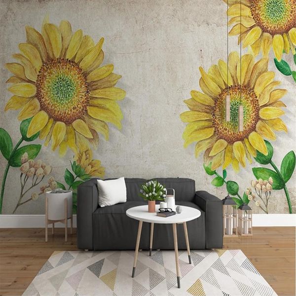 wallpapers custom 3d po hand painted retro yellow sunflowers mural wallpaper for kids bedroom living room tv sofa backdrop wall paper
wallpapers custom 3d po hand painted retro yellow sunflowers mural wallpaper for kids bedroom living room tv sofa backdrop wall paper