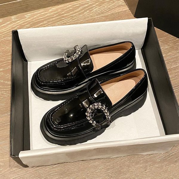dress shoes 2021 autumn metal buckle retro women genuel leather girls daily casual loafers thick bottom foot round head, Black
dress shoes 2021 autumn metal buckle retro women genuel leather girls daily casual loafers thick bottom foot round head, Black