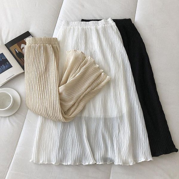 skirts peonfly elegant high waits spring women midi solid color pleated skirt 2021 long satin femme jupe office lady, Black
skirts peonfly elegant high waits spring women midi solid color pleated skirt 2021 long satin femme jupe office lady, Black