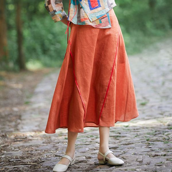 skirts spring summer arts style women patchwork cotton linen vintage a-line long all-matched casual solid high waist m193 72io, Black
skirts spring summer arts style women patchwork cotton linen vintage a-line long all-matched casual solid high waist m193 72io, Black