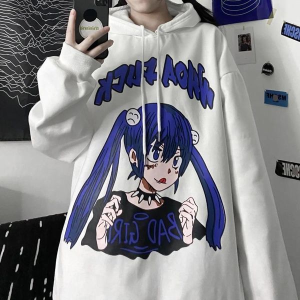 women's hoodies & sweatshirts hoodie harajuku couples printed anime gothic kawaii street wear hooded long sleeve women., Black
women's hoodies & sweatshirts hoodie harajuku couples printed anime gothic kawaii street wear hooded long sleeve women., Black