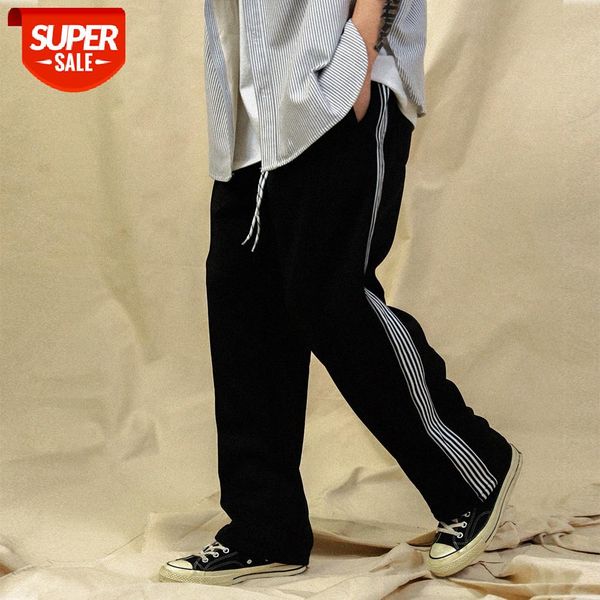 contrasting color stitching side stripe casual pants men's american loose straight-leg trousers sag wide-leg #sm7i, Black
contrasting color stitching side stripe casual pants men's american loose straight-leg trousers sag wide-leg #sm7i, Black