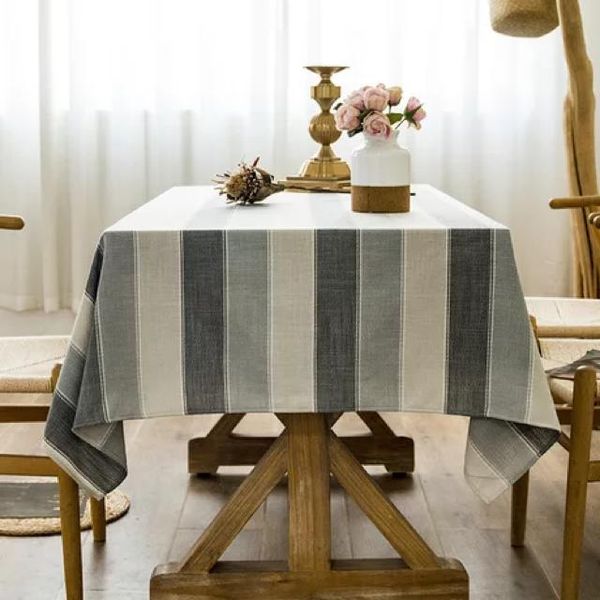 cotton linen tablecloth grey stripes plaid embroidered rectangular dining table cloth for christmas banquet decor
cotton linen tablecloth grey stripes plaid embroidered rectangular dining table cloth for christmas banquet decor
