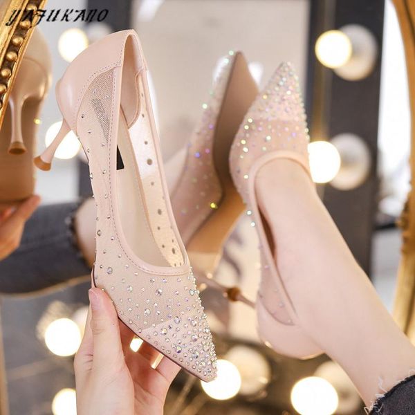 dress shoes luxury rhinestones mesh pointed pumps 2021 designer girl nude thin high heels ladies elegant party bridesmaid wedding, Black
dress shoes luxury rhinestones mesh pointed pumps 2021 designer girl nude thin high heels ladies elegant party bridesmaid wedding, Black