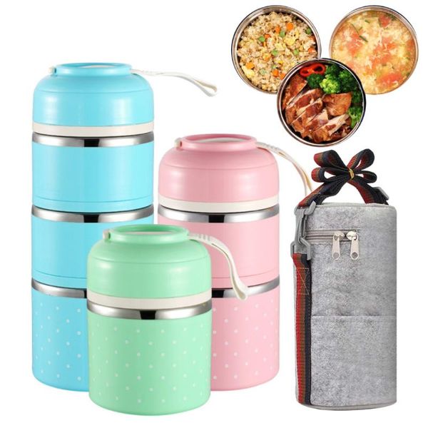 dinnerware sets 3-layer stainless steel insulated thermal lunch box with bag leak-proof for office picnic kitchen container mittagessen
dinnerware sets 3-layer stainless steel insulated thermal lunch box with bag leak-proof for office picnic kitchen container mittagessen