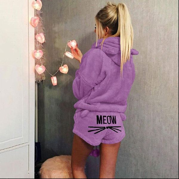 coral velvet suit two women tracksuits piece autumn winter pajamas warm sleepwear cute cat meow pattern hoodies shorts set high, Gray
coral velvet suit two women tracksuits piece autumn winter pajamas warm sleepwear cute cat meow pattern hoodies shorts set high, Gray