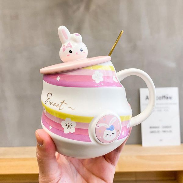 mugs cartoon ceramic coffee mug cute creative thread with lid kawaii sweet water cup spoon student couple 450ml
mugs cartoon ceramic coffee mug cute creative thread with lid kawaii sweet water cup spoon student couple 450ml
