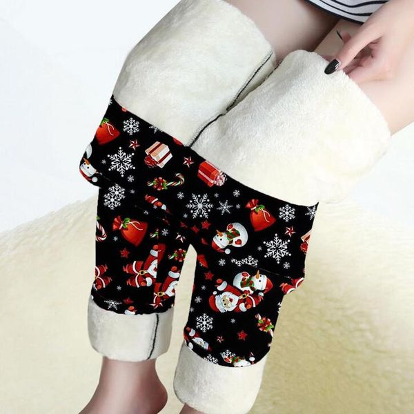women's leggings christmas printed thermal casual ladies high waist cashmere warm tights thick plus velvet trousers pantalon a40, Black
women's leggings christmas printed thermal casual ladies high waist cashmere warm tights thick plus velvet trousers pantalon a40, Black
