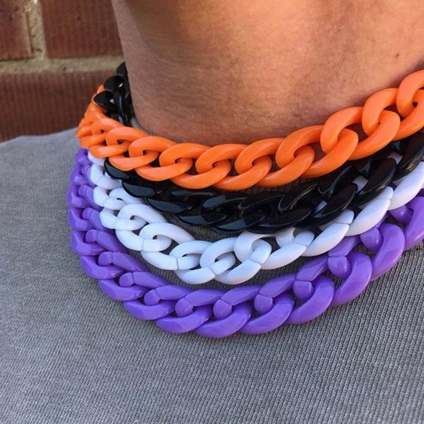 chokers chain choker cuban curb white acrylic thick necklace mens womans jewellery super, Golden;silver
chokers chain choker cuban curb white acrylic thick necklace mens womans jewellery super, Golden;silver