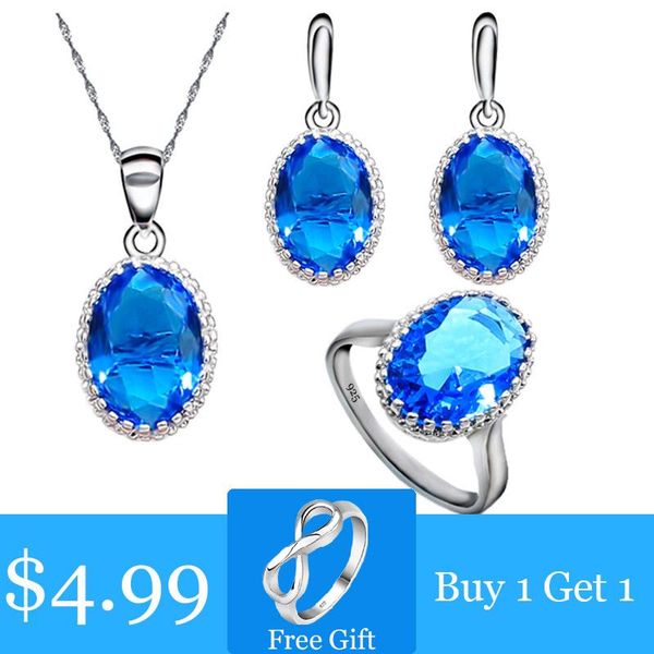 sterling silver jewelry set for women sky blue z earrings gift ring necklace pendant wedding bracelet, &, Black
sterling silver jewelry set for women sky blue z earrings gift ring necklace pendant wedding bracelet, &, Black