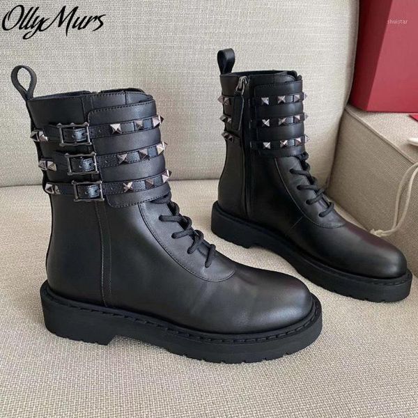 boots ollymurs genuine leaher studded ankle round toe thick heel low women winter zapatos mujer1, Black
boots ollymurs genuine leaher studded ankle round toe thick heel low women winter zapatos mujer1, Black