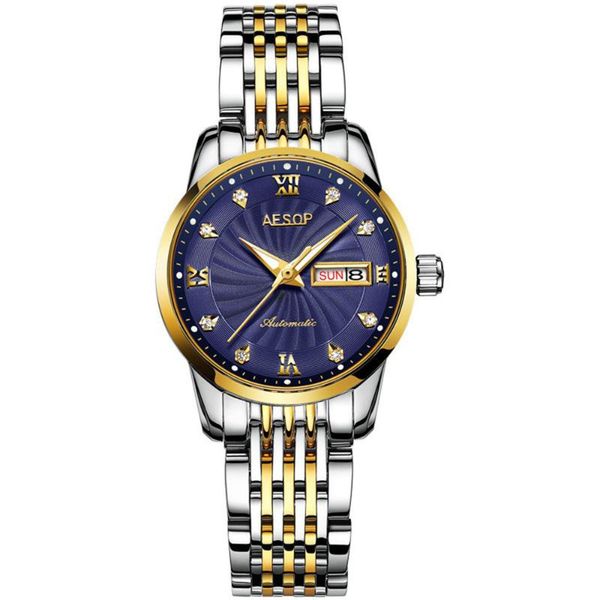 wristwatches fashion aesop women japan mechanical watch full steel waterproof female automatic clock montre femme, Slivery;brown
wristwatches fashion aesop women japan mechanical watch full steel waterproof female automatic clock montre femme, Slivery;brown