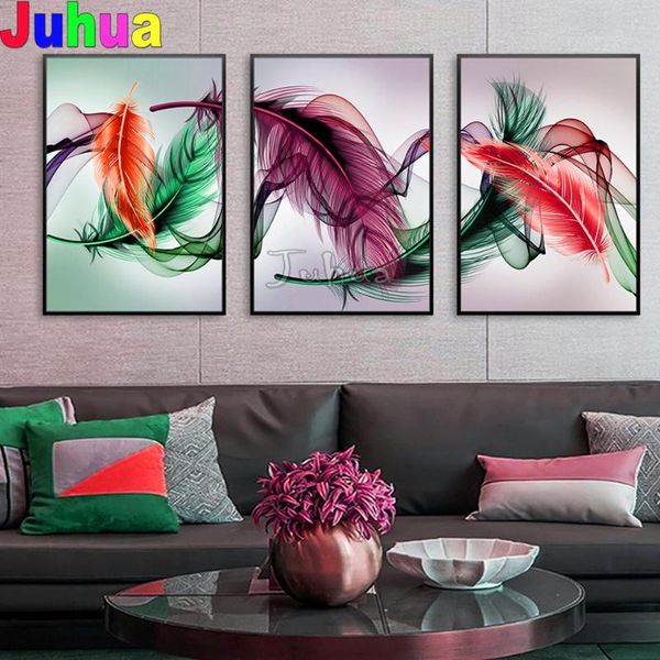 diamond painting triptych multicolored feather full square round drill mosaic picture of rhinestones embroidery 3 piece
diamond painting triptych multicolored feather full square round drill mosaic picture of rhinestones embroidery 3 piece