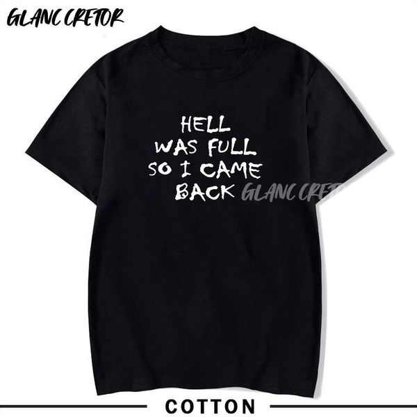 men's t-shirts hell was full so i came back fun sentence men summer printing magnificent leisure polychromatic pleasing to the eye, White;black
men's t-shirts hell was full so i came back fun sentence men summer printing magnificent leisure polychromatic pleasing to the eye, White;black