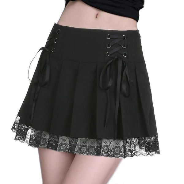 skirts summer women lace up pleated mini skirt lady punk style vintage streetwear nightclub club jazz dance clothing, Black
skirts summer women lace up pleated mini skirt lady punk style vintage streetwear nightclub club jazz dance clothing, Black