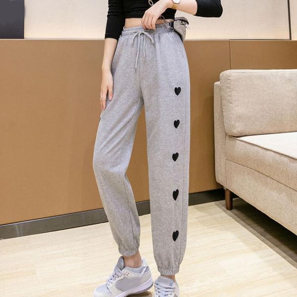 women's pants & capris korean women casual heart embroidery streetwear sweatpants femme high waist harajuku trousers wide leg sport jog, Black;white
women's pants & capris korean women casual heart embroidery streetwear sweatpants femme high waist harajuku trousers wide leg sport jog, Black;white