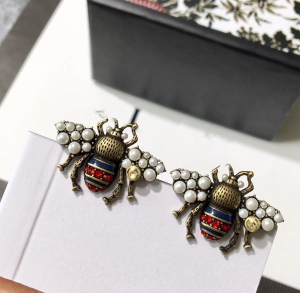 designer bee stud earrings for women vintage copper pearl crystal bees animal earring jewelry gifts dropship, Golden;silver
designer bee stud earrings for women vintage copper pearl crystal bees animal earring jewelry gifts dropship, Golden;silver