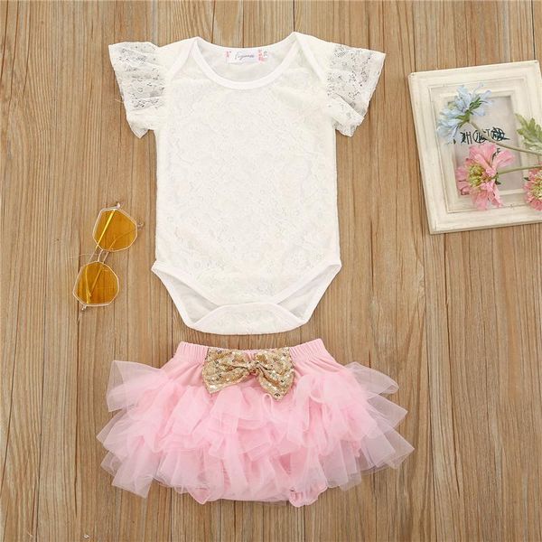 0-24m baby girl clothes fresh solid color lace short sleeve romper and bow triangle shorts skirts set sweet infant girls outfits clothing se, White
0-24m baby girl clothes fresh solid color lace short sleeve romper and bow triangle shorts skirts set sweet infant girls outfits clothing se, White