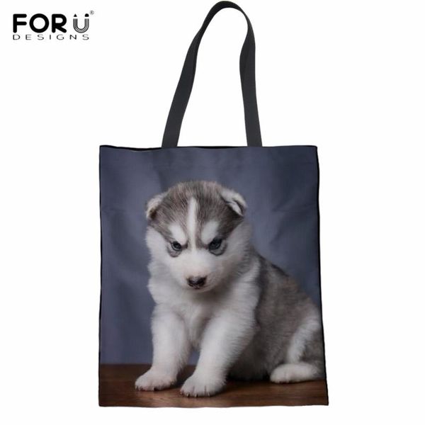 shopping bags forudesigns lovely 3d baby puppy husky print woman linen tote casual large shopper for girl cloth grocery bag
shopping bags forudesigns lovely 3d baby puppy husky print woman linen tote casual large shopper for girl cloth grocery bag