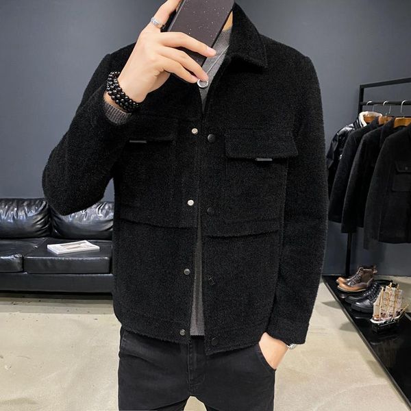 grey fashion classic velvet mens tweed jackets lapel mink coats short warm plush bomber felted clothing vintage jacket men's, Black;brown
grey fashion classic velvet mens tweed jackets lapel mink coats short warm plush bomber felted clothing vintage jacket men's, Black;brown