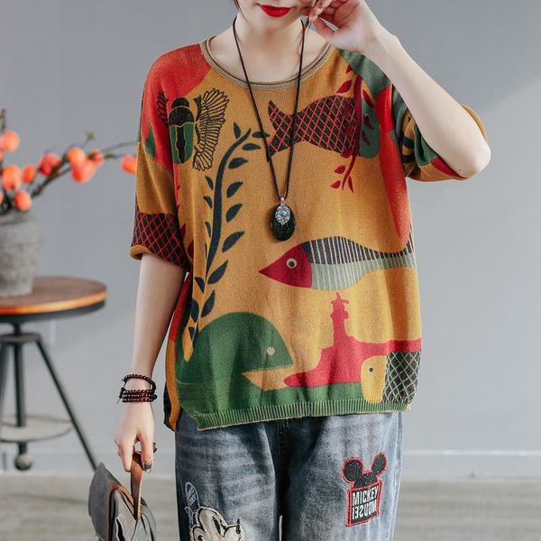 women's sweaters artsy fish printed sweater women jumper pullover casual femme, White;black
women's sweaters artsy fish printed sweater women jumper pullover casual femme, White;black