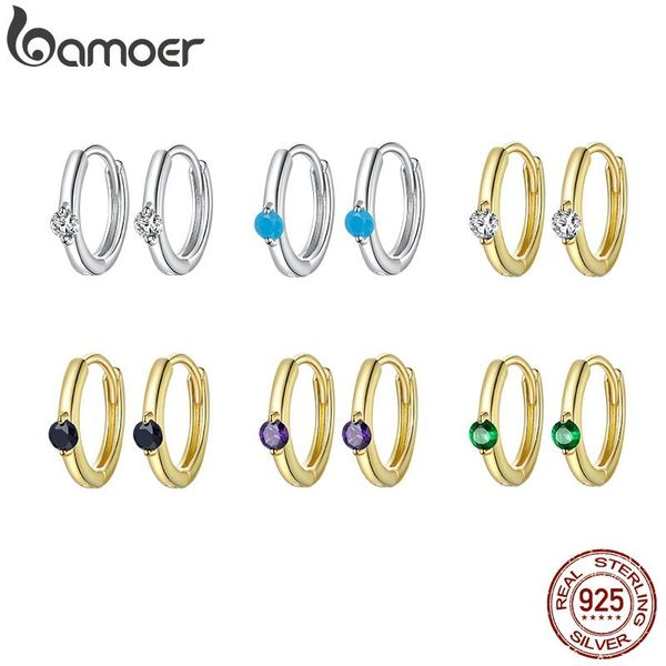 hoop & huggie bamoer colorful earrings for women 6 colors available 925 sterling silver gold color hypoallergenic jewelry sce1050, Golden;silver
hoop & huggie bamoer colorful earrings for women 6 colors available 925 sterling silver gold color hypoallergenic jewelry sce1050, Golden;silver