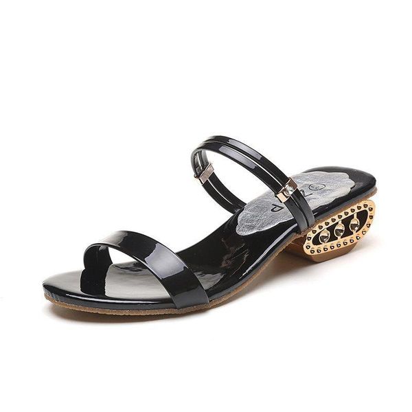 sandals 2021 women's spring and summer thick low-heeled european american large size square heel fish mouth rhinestone, Black
sandals 2021 women's spring and summer thick low-heeled european american large size square heel fish mouth rhinestone, Black