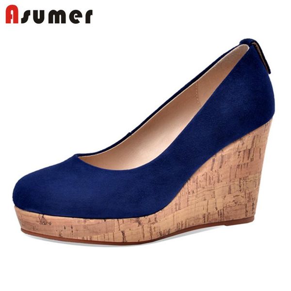 arrive wedges platform shoes ladies suede leather spring summer single elegant party wedding women pumps dress, Black
arrive wedges platform shoes ladies suede leather spring summer single elegant party wedding women pumps dress, Black