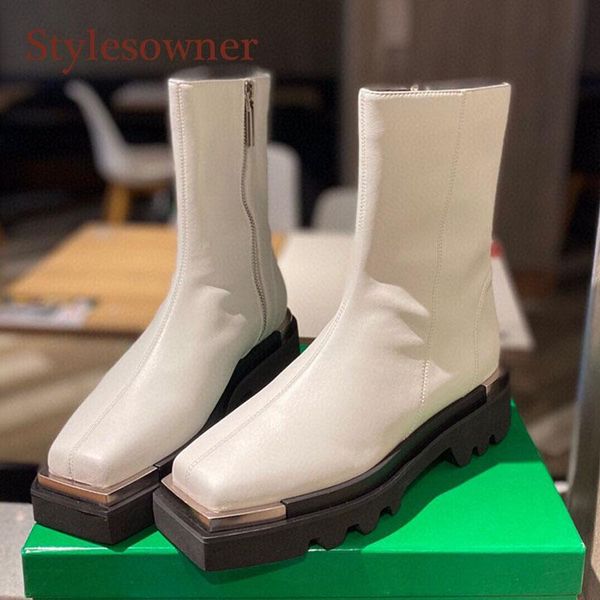 boots fashion real leather metal square toe warm woman winter plus velvet 2021 side zip height increase mid-tube boot, Black
boots fashion real leather metal square toe warm woman winter plus velvet 2021 side zip height increase mid-tube boot, Black