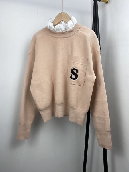 women's sweaters female sweater with embroidered phrase, female frilly long sleeve casual autumn d70k, White;black
women's sweaters female sweater with embroidered phrase, female frilly long sleeve casual autumn d70k, White;black