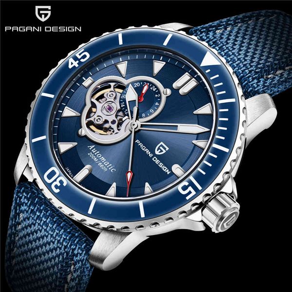 watch pagani design brand mechanical automatic men sport clock casual business relojes hombre, Slivery;brown
watch pagani design brand mechanical automatic men sport clock casual business relojes hombre, Slivery;brown